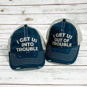 Into Out Of Trouble Hat Set