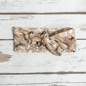 Floral Bunny Knotted Headband