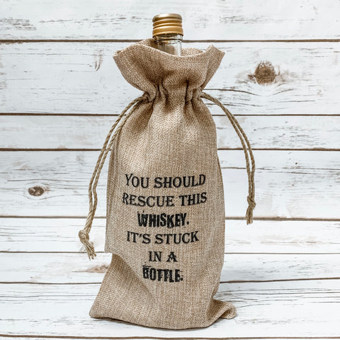 Rescue This Whiskey Bottle Bag