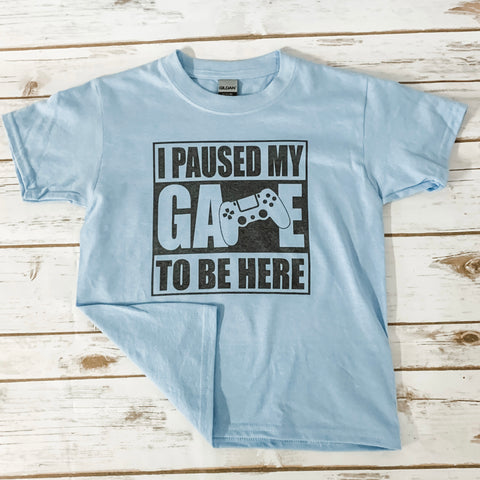 I Paused My Game Youth T-Shirt