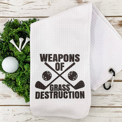 Weapons Of Grass Destruction Golf Towel