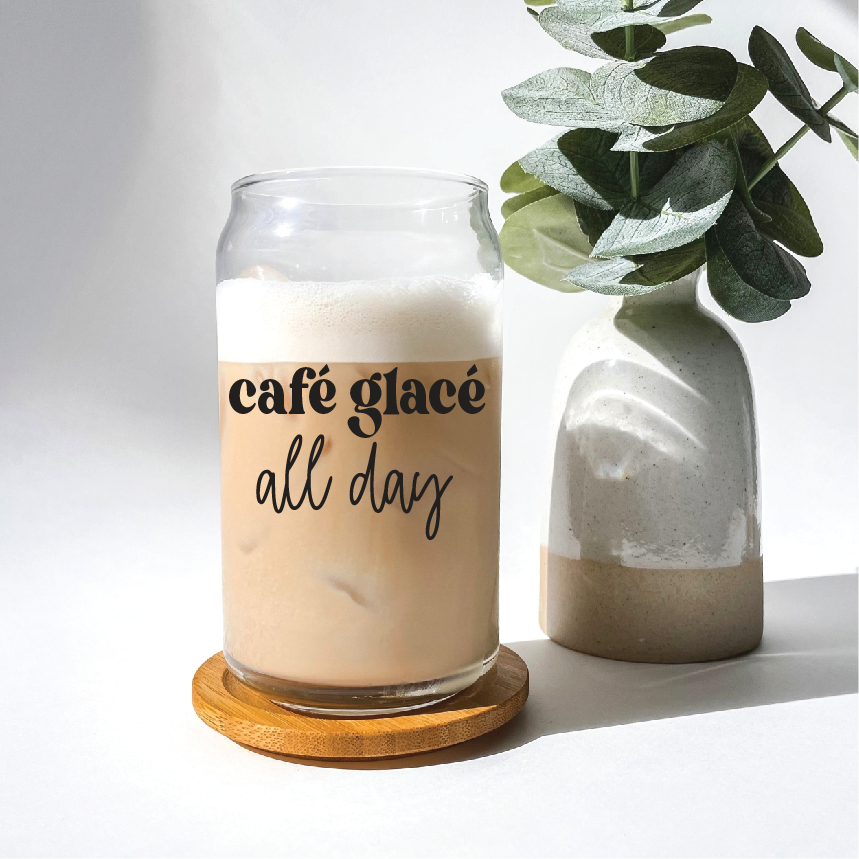 Cafe Glace Glass With Bamboo Lid